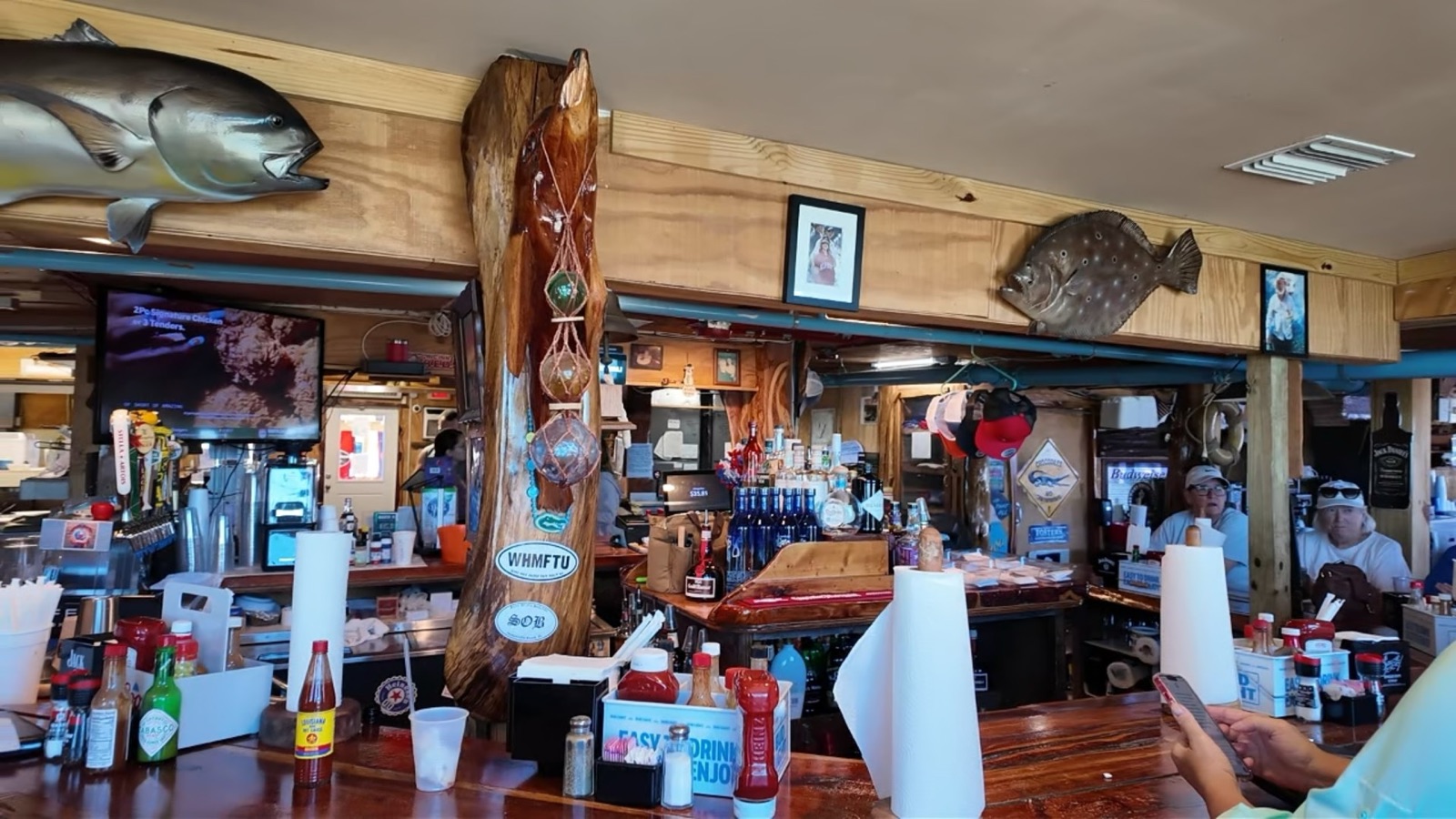Inside a Mayport waterfront bar